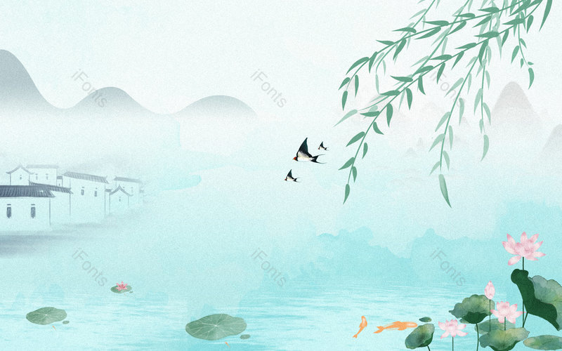 二十四节气惊蛰春分传统节气古风通用背景,插画/手绘图,插画/手绘图库,插画/手绘图下载,插画/手绘